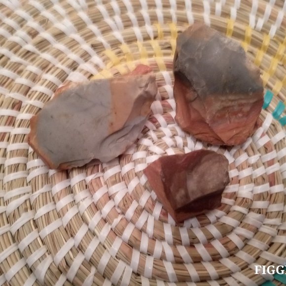 Set of 3 Desert Jasper Stones - Rough - Picture 5 of 9